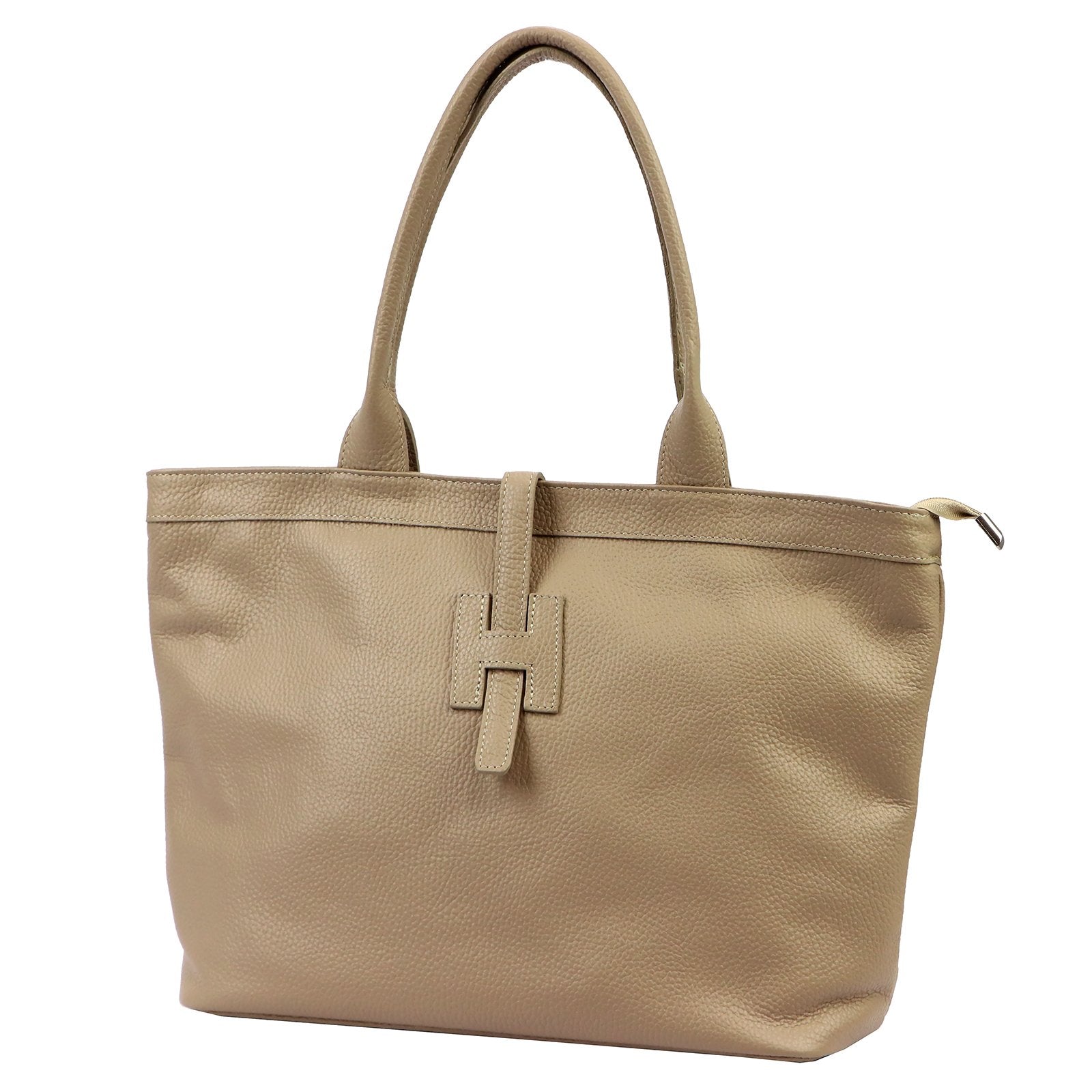 Luka 25-007 DOLLARO 2 viename taupe odinė rankinė taupe