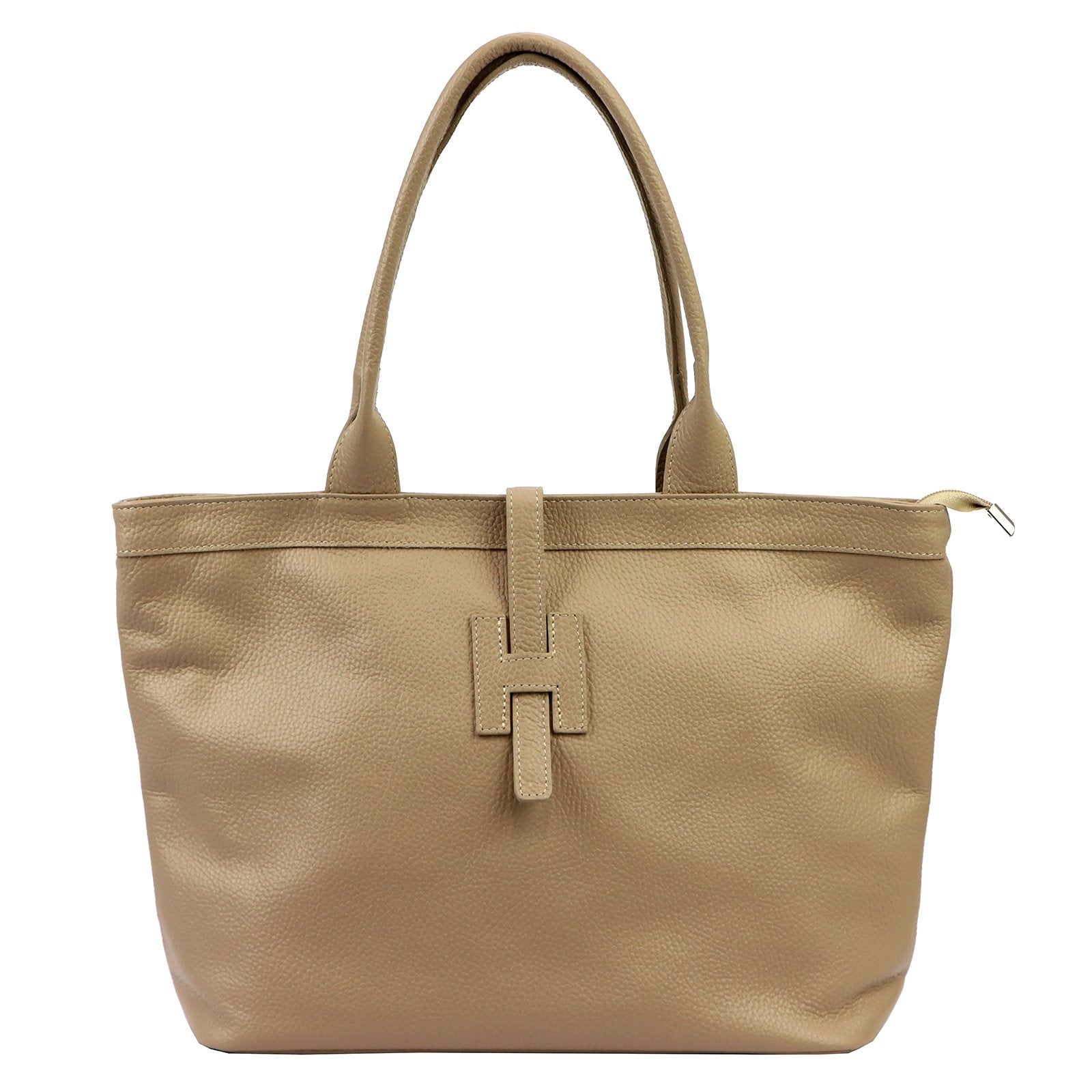 Luka 25-007 DOLLARO 2 viename taupe odinė rankinė taupe