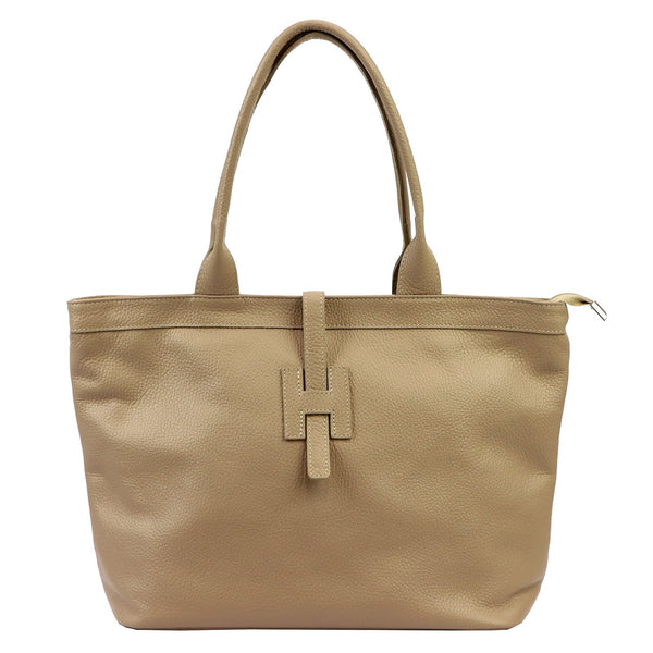 Luka 25-007 DOLLARO 2 viename taupe odinė rankinė taupe