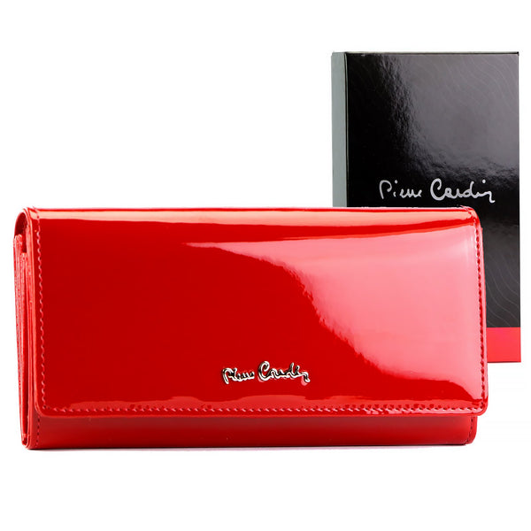 Pierre Cardin 07 SHINY 102 raudona piniginė czerwony