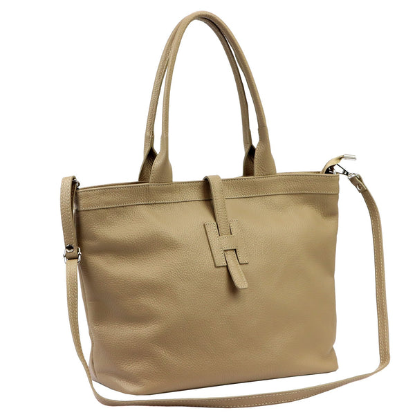 Luka 25-007 DOLLARO 2 viename taupe odinė rankinė taupe