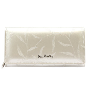 Pierre Cardin 02 LEAF 106 kreminė odinė piniginė cream