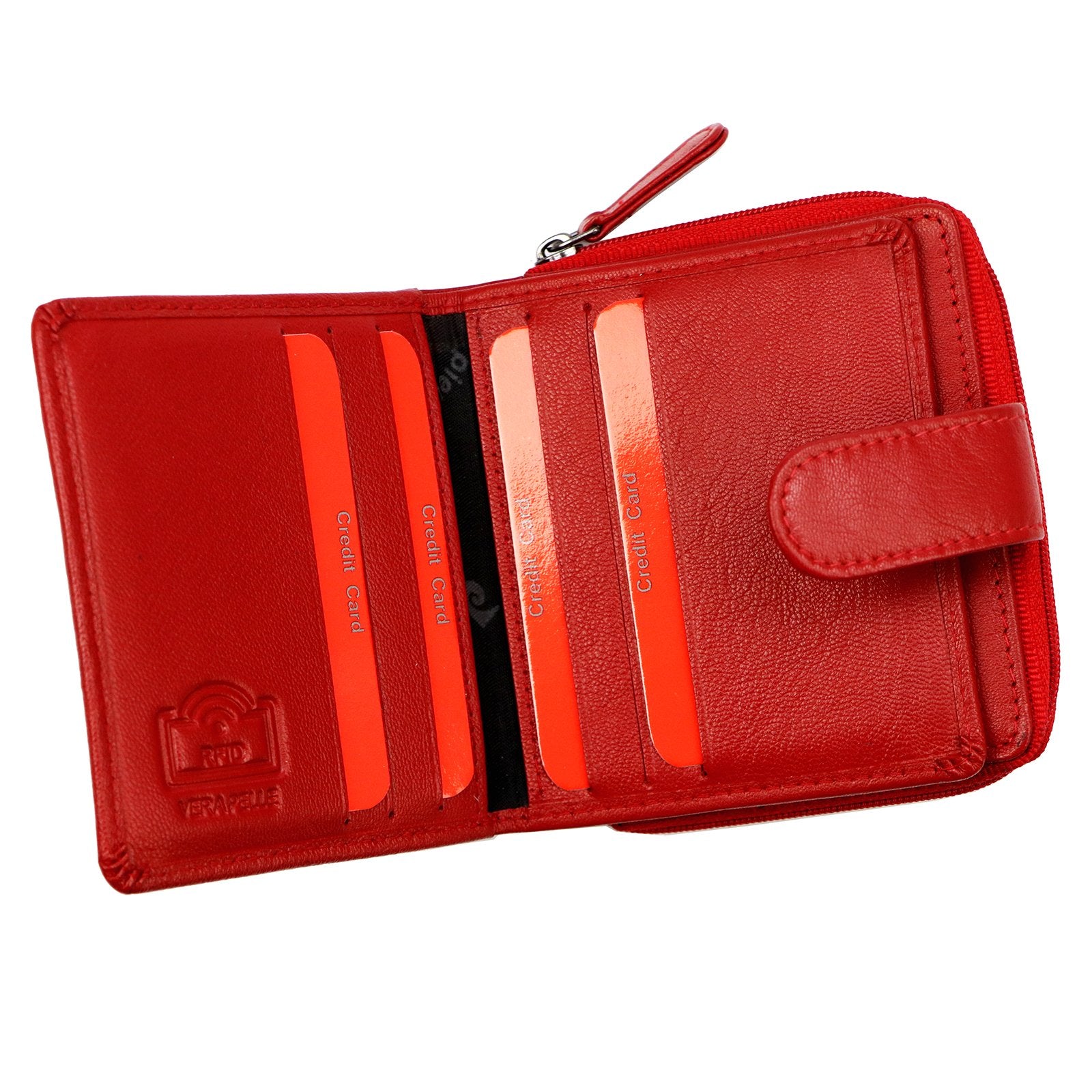 Pierre Cardin TILAK155 2509 raudona odinė piniginė czerwony
