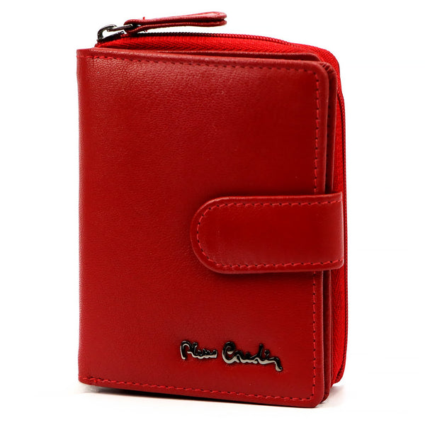 Pierre Cardin TILAK155 2510 raudona odinė piniginė czerwony