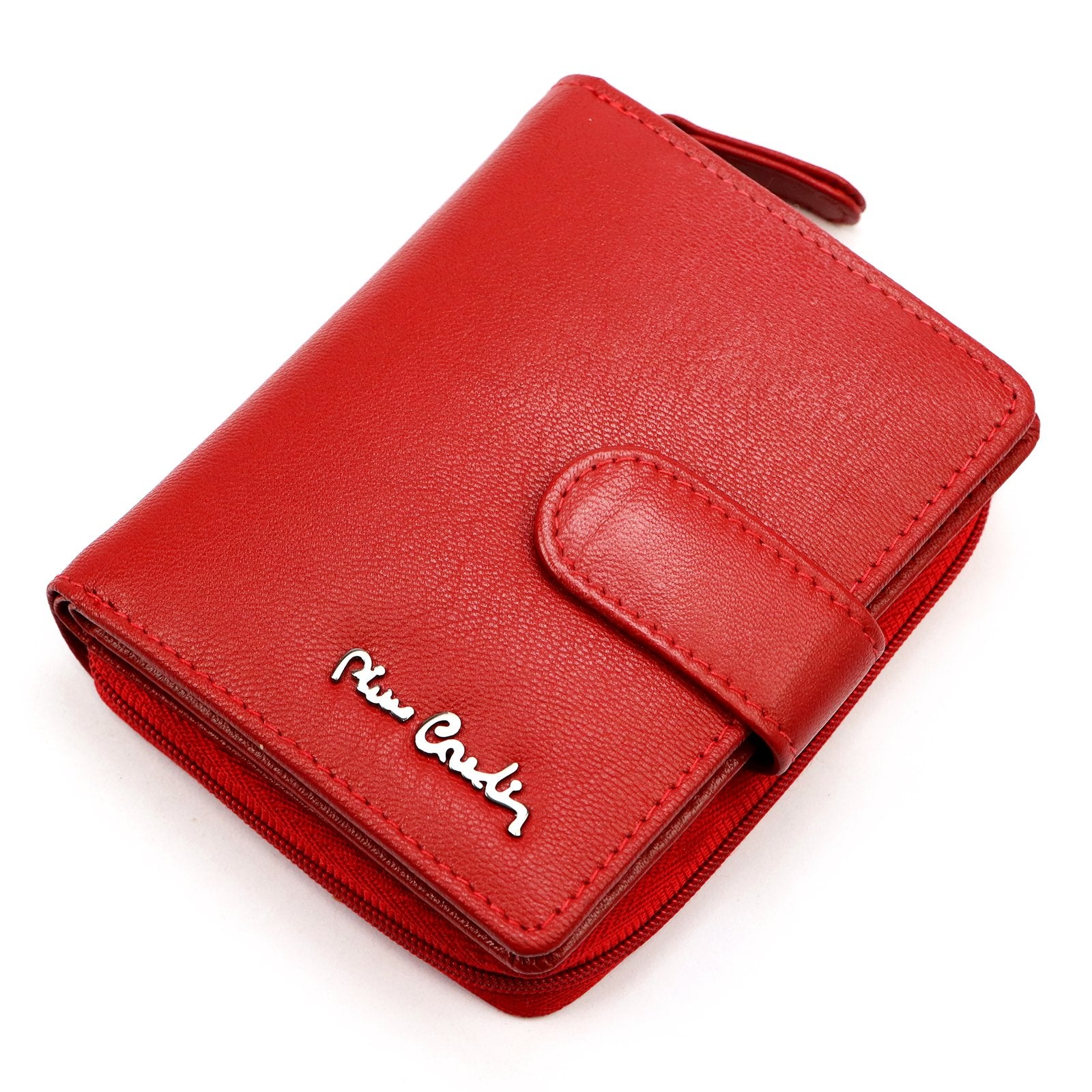 Pierre Cardin TILAK155 2510 raudona odinė piniginė czerwony