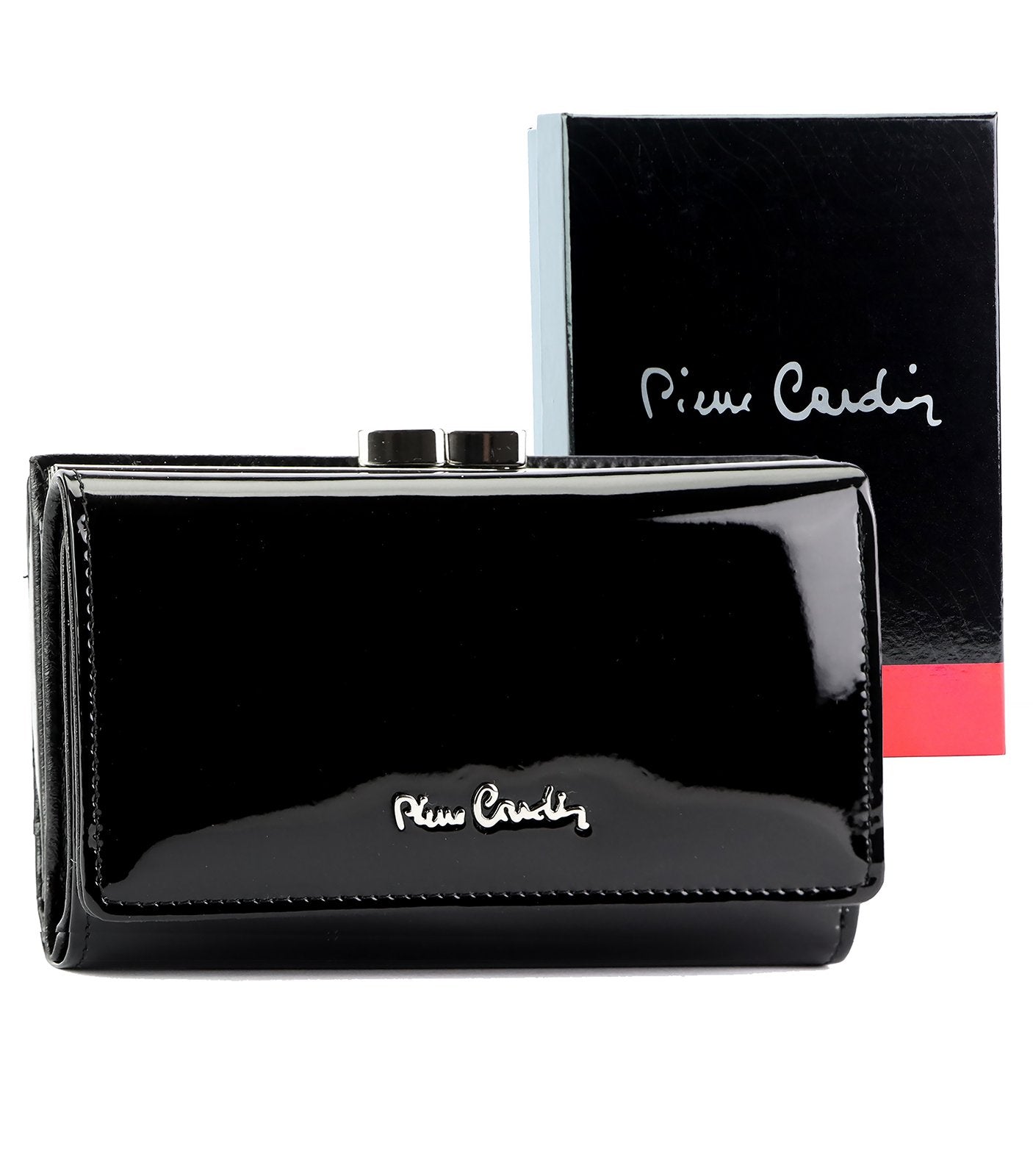 Pierre Cardin 07 SHINY 108 juoda piniginė czarny