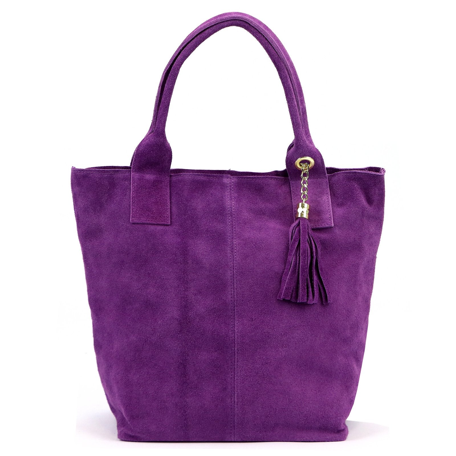 Luka 26-026 violetinė natūralios odos rankinė fioletowy