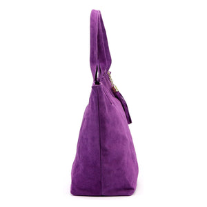 Luka 26-026 violetinė natūralios odos rankinė fioletowy