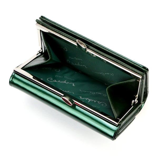 Pierre Cardin 07 SHINY 108 žalia piniginė zielony