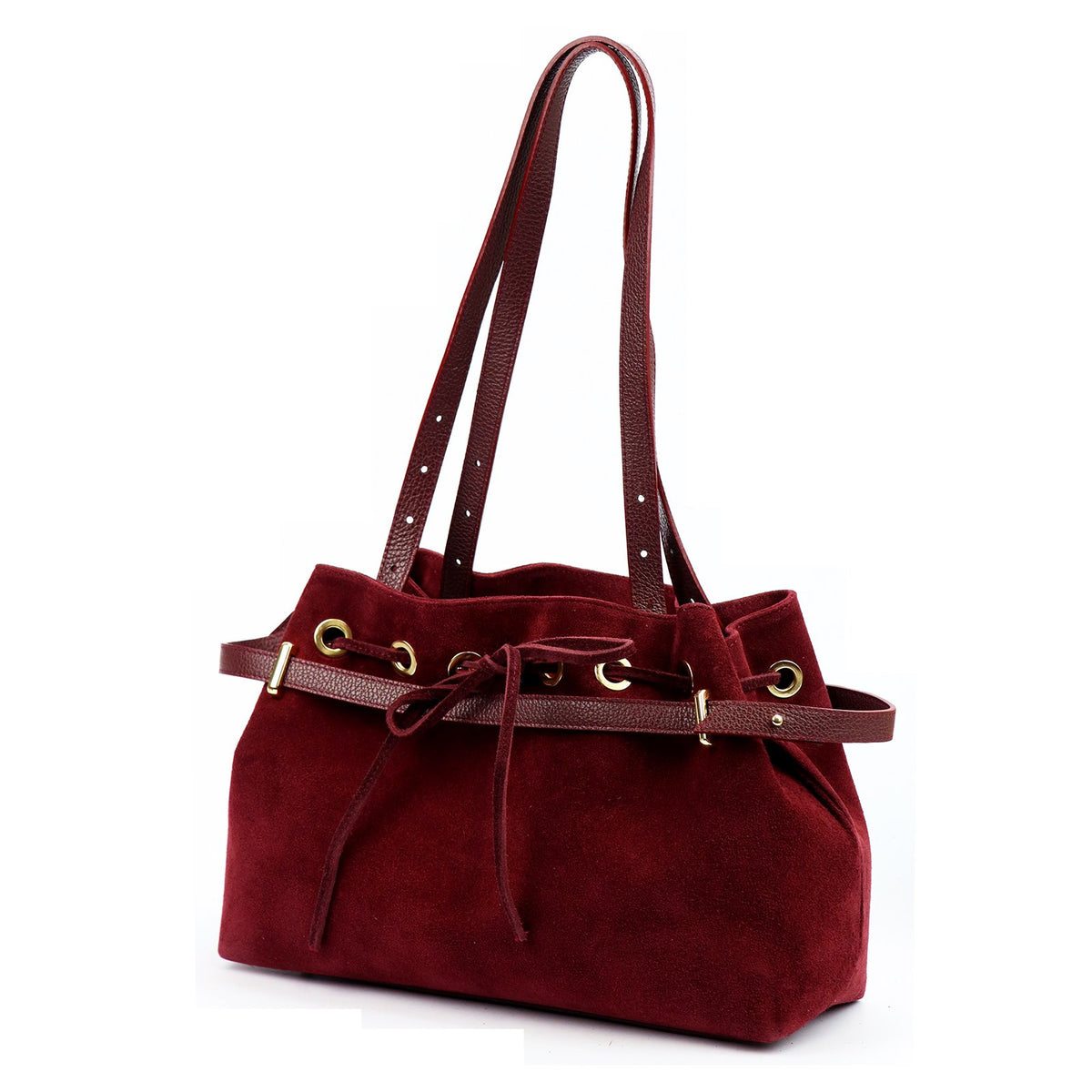Camilla PREMIUM 10.005 bordo spalvos odinė rankinė bordo