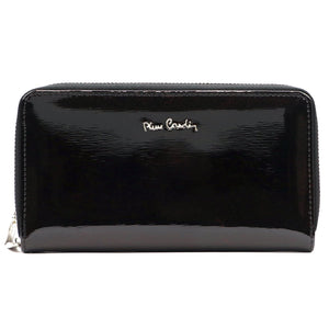 Pierre Cardin 05 LINE 118 juoda natūralios odos piniginė czarny