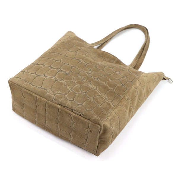Luka 26-084 CROCO taupe natūralios odos rankinė taupe