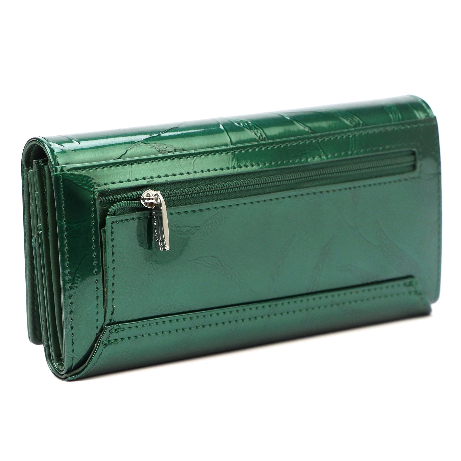 Pierre Cardin 02 LEAF 102 žalia odinė piniginė zielony