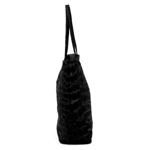 Luka 26-084 CROCO juoda natūralios odos rankinė czarny