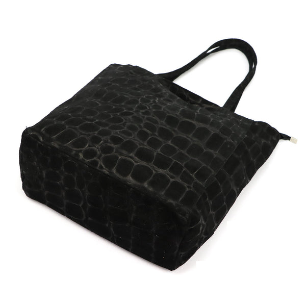 Luka 26-084 CROCO juoda natūralios odos rankinė czarny