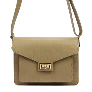 Luka 26-061 DOLLARO taupe natūralios odos rankinė taupe