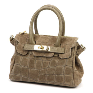 Luka 26-146 MINI CROCO fango odinė rankinė fango
