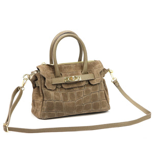 Luka 26-146 MINI CROCO fango odinė rankinė fango