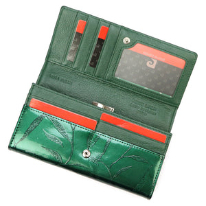 Pierre Cardin 02 LEAF 100 žalia piniginė zielony