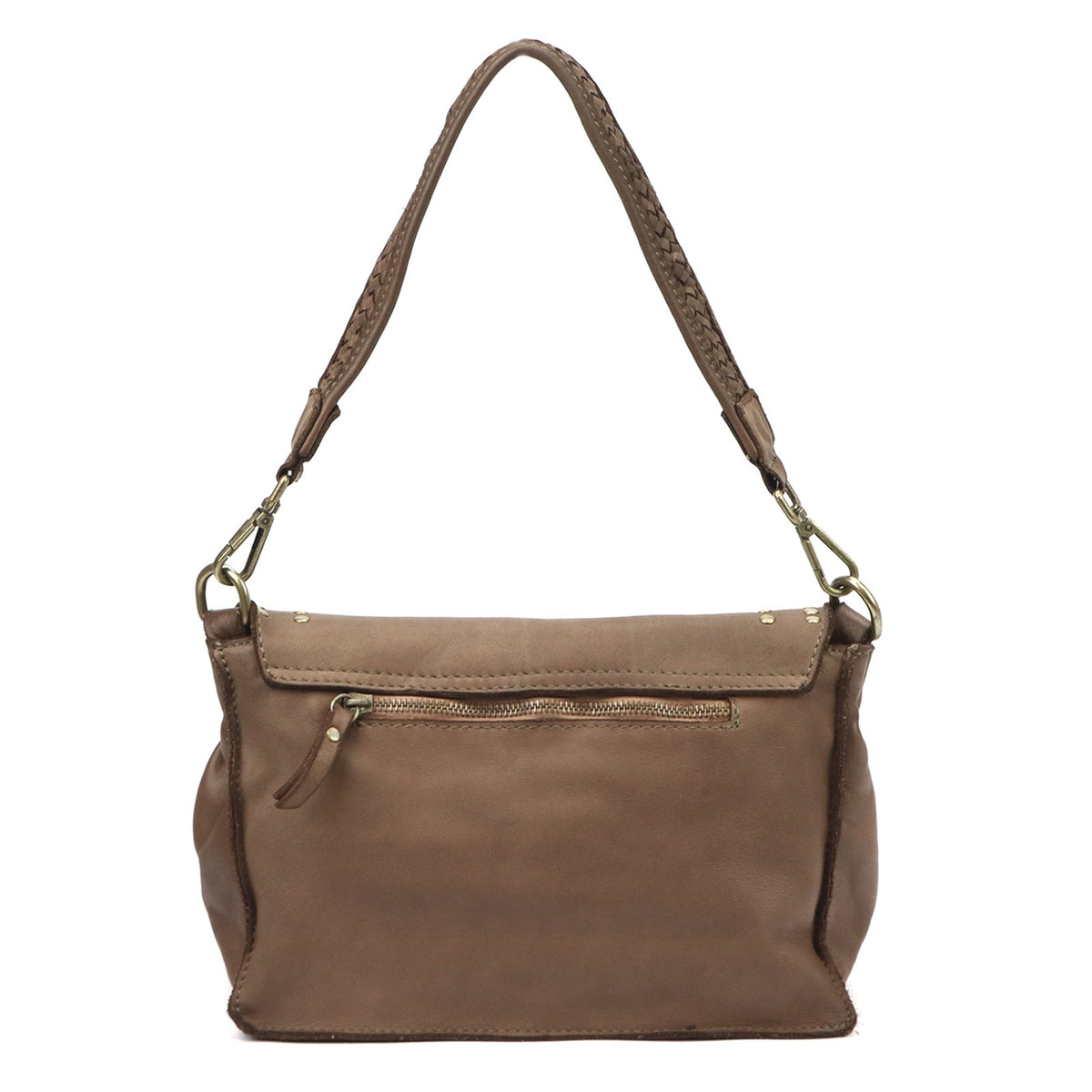 VS 058 tamsios taupe spalvos natūralios odos rankinė taupe scuro