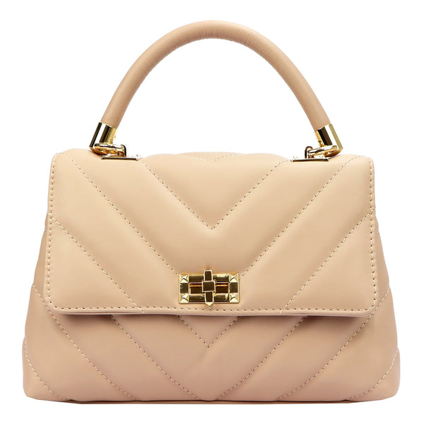 Luka 20-091 prigesintos rožinės spalvos odinė rankinė brudny róż