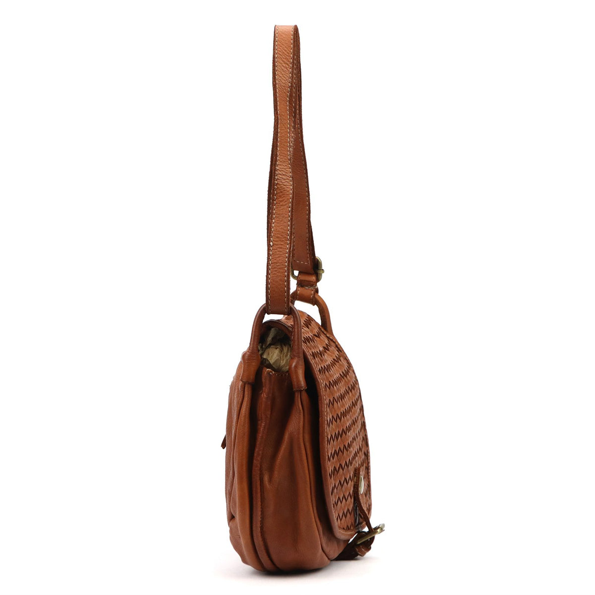 VS 102-387 natūralios odos rankinė, kupranugario ruda couio (camel-brąz)