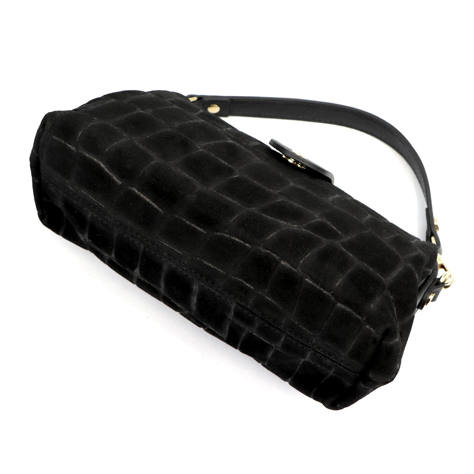 Luka 26-156 CROCO juoda odinė rankinė czarny