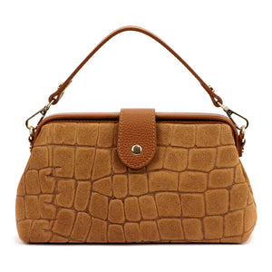 Luka 26-156 CROCO camel-2 natūralios odos rankinė camel-2