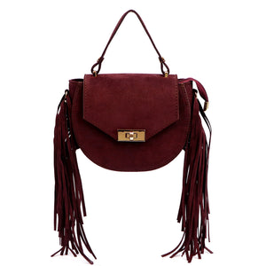 Luka 25-065 bordo natūralios odos rankinė bordo
