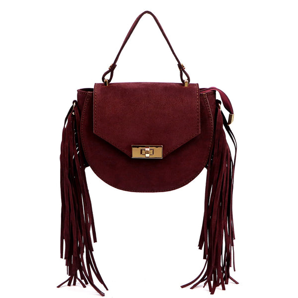 Luka 25-065 bordo natūralios odos rankinė bordo