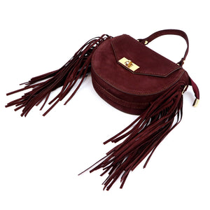 Luka 25-065 bordo natūralios odos rankinė bordo