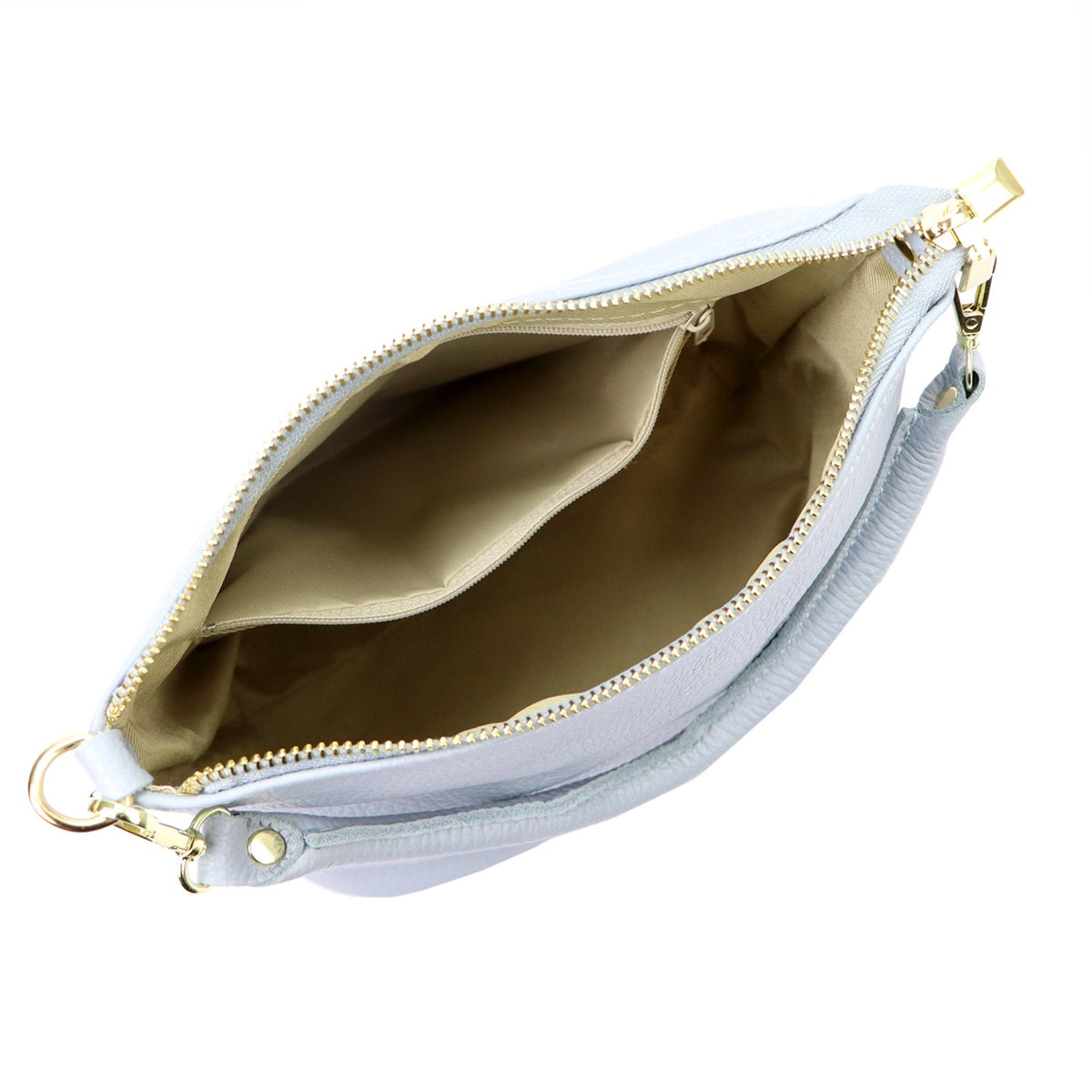 Patrizia 419-040 GOLD žydra odinė rankinė błękitny
