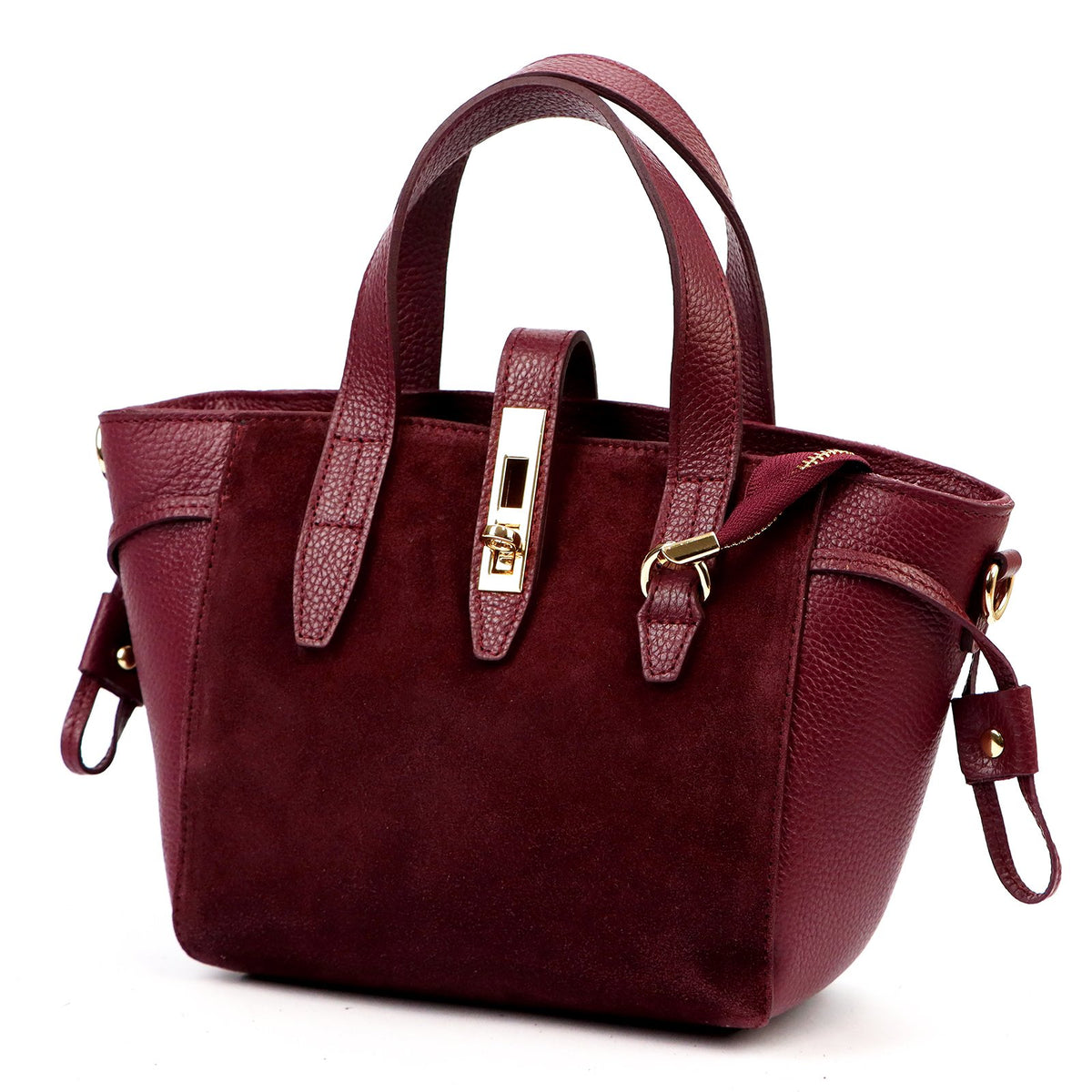 Luka 24-092 bordo spalvos odinė rankinė bordo