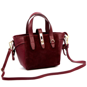 Luka 24-092 bordo spalvos odinė rankinė bordo