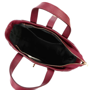 Luka 24-092 bordo spalvos odinė rankinė bordo