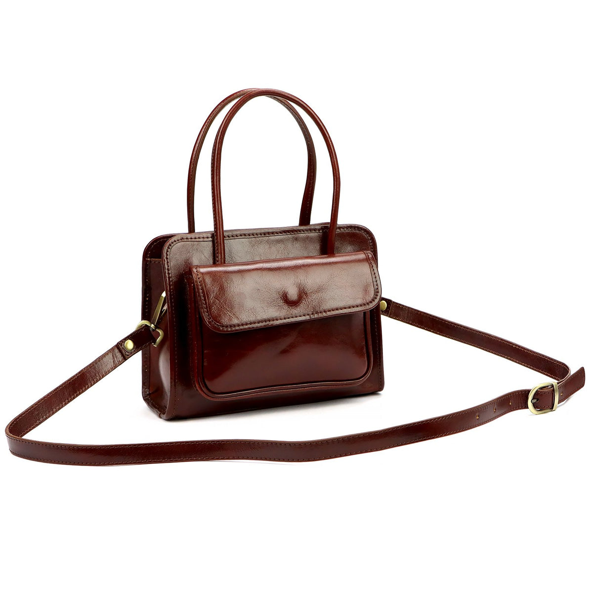 Florence 76 ruda odinė rankinė brązowy