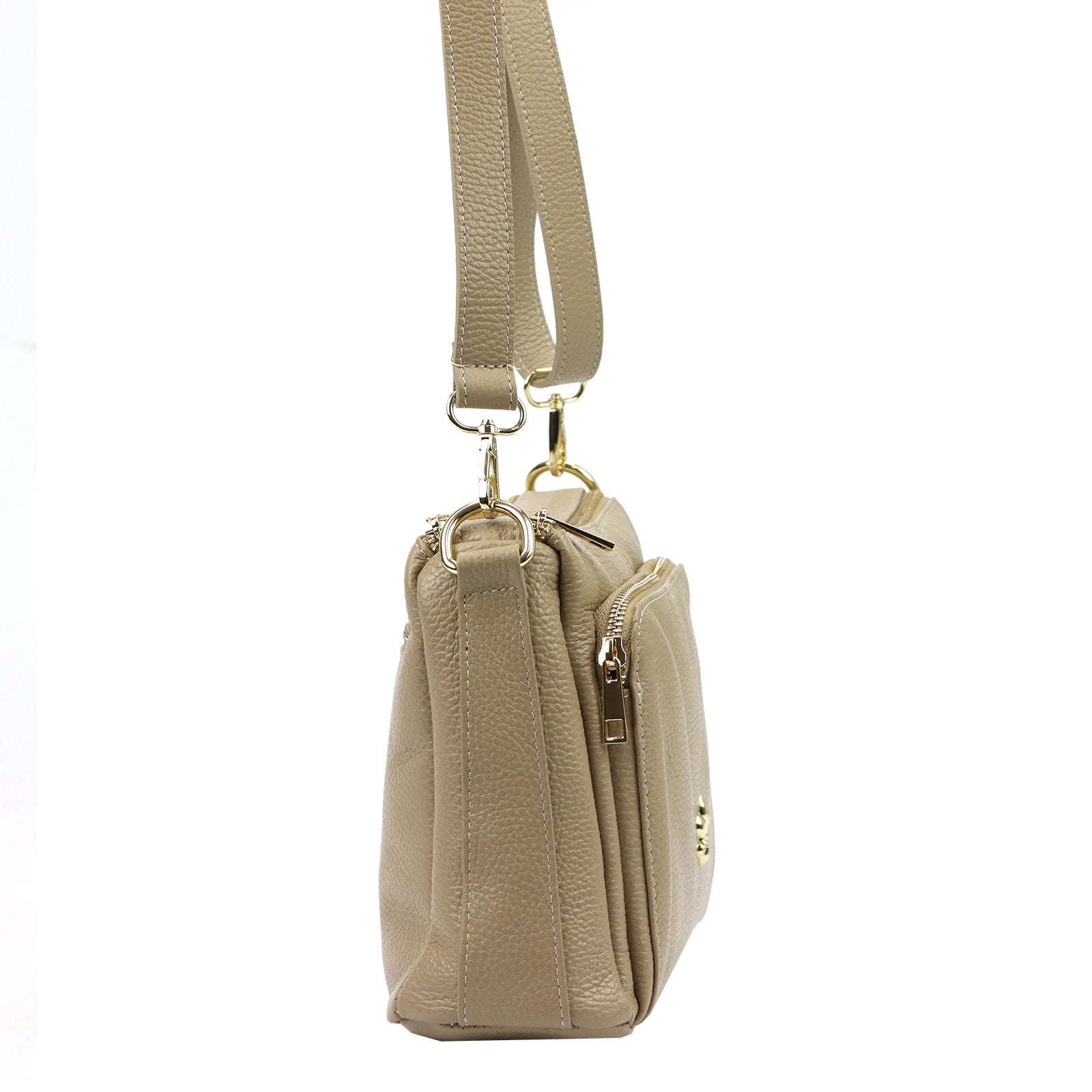 Luka 26-008 DOLLARO FL taupe natūralios odos rankinė taupe