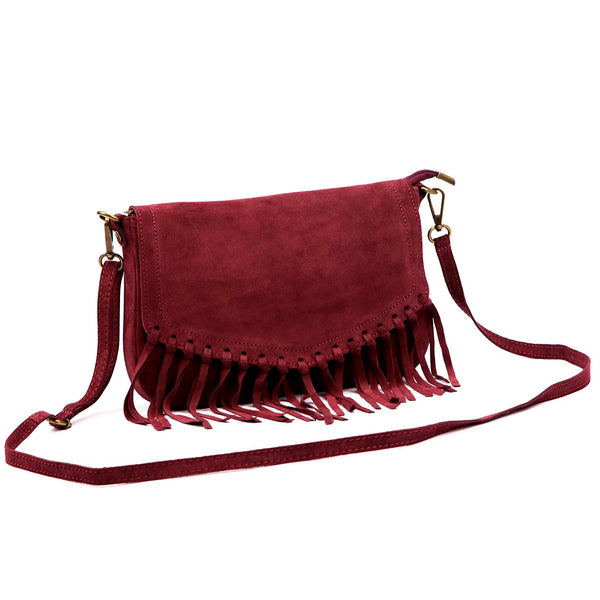 Luka 25-086 bordo natūralios odos rankinė bordo