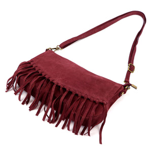 Luka 25-086 bordo natūralios odos rankinė bordo