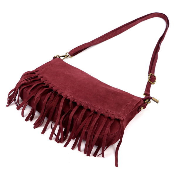 Luka 25-086 bordo natūralios odos rankinė bordo