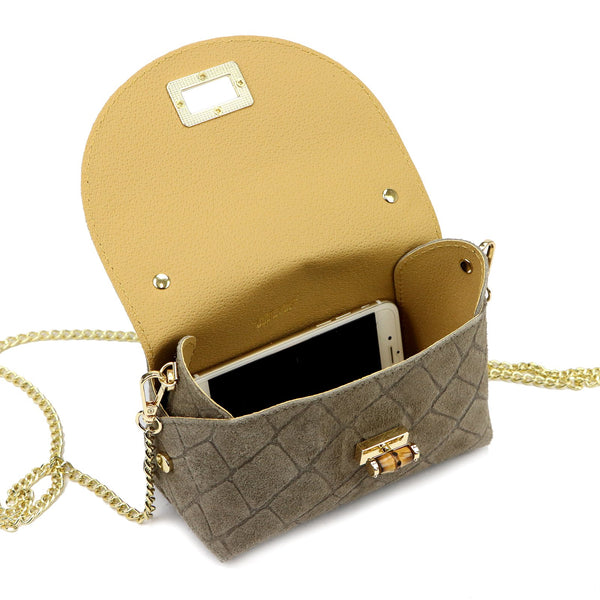 Luka 26-106 CROCO fango natūralios odos rankinė fango