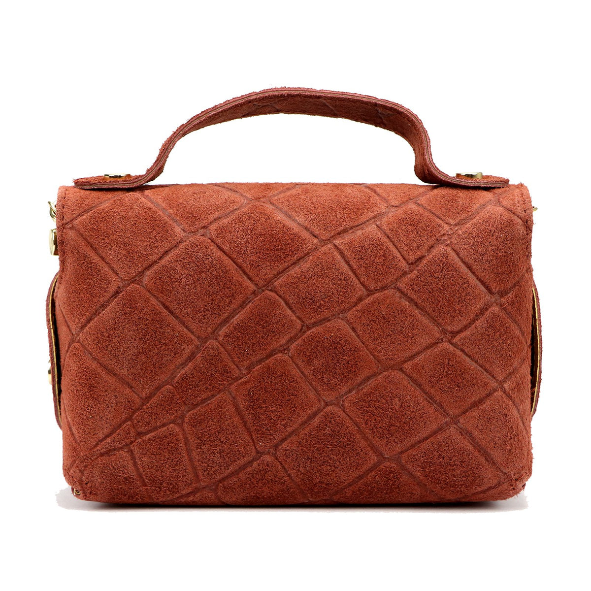Luka 26-106 CROCO plytų spalvos odinė rankinė ceglasty