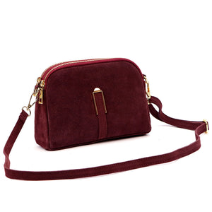 Luka 25-084 bordo spalvos natūralios odos rankinė bordo