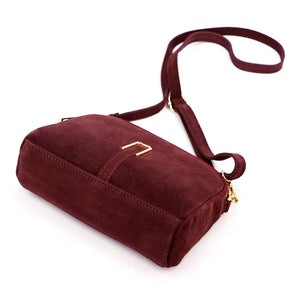 Luka 25-084 bordo spalvos natūralios odos rankinė bordo