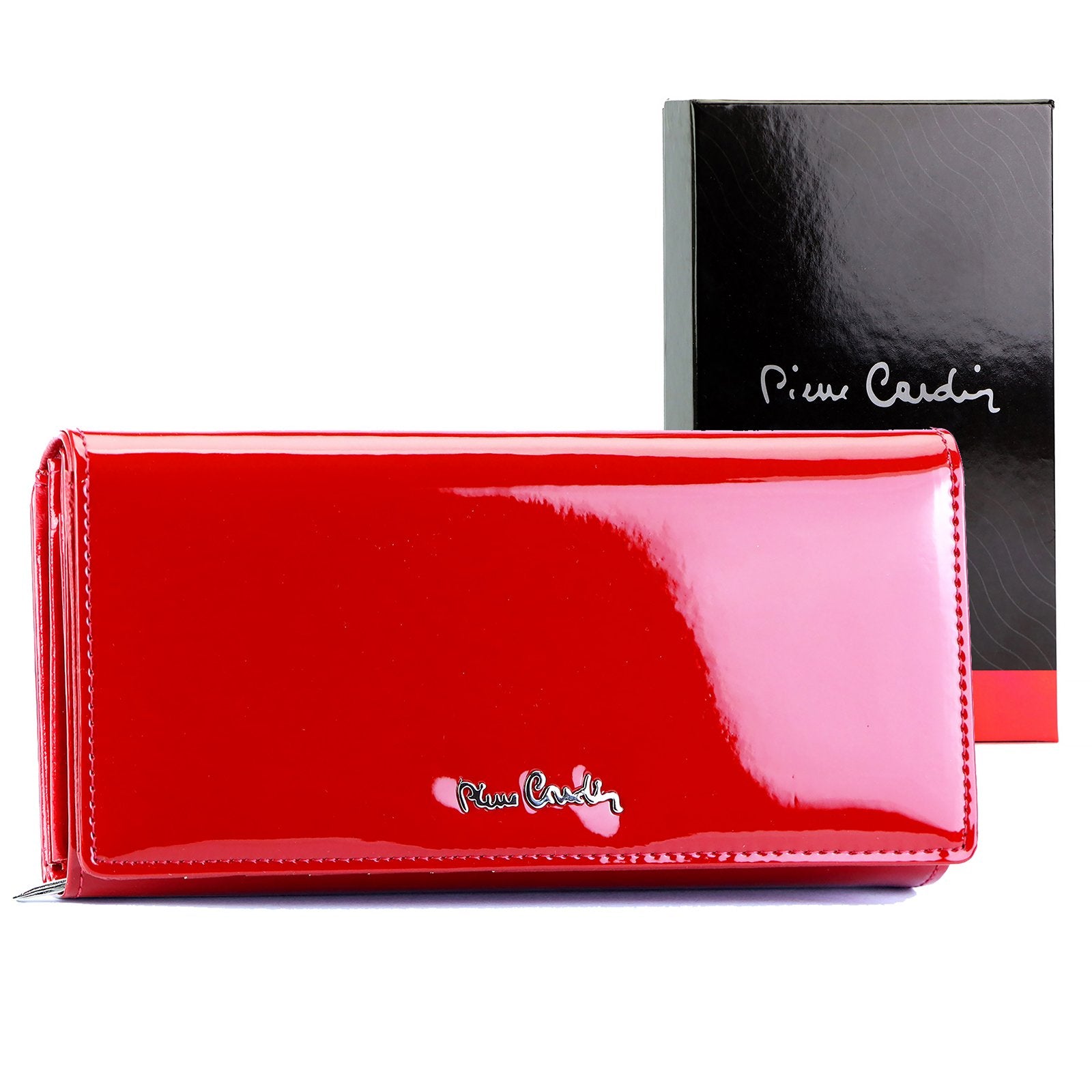 Pierre Cardin 07 SHINY 121 raudona piniginė czerwony
