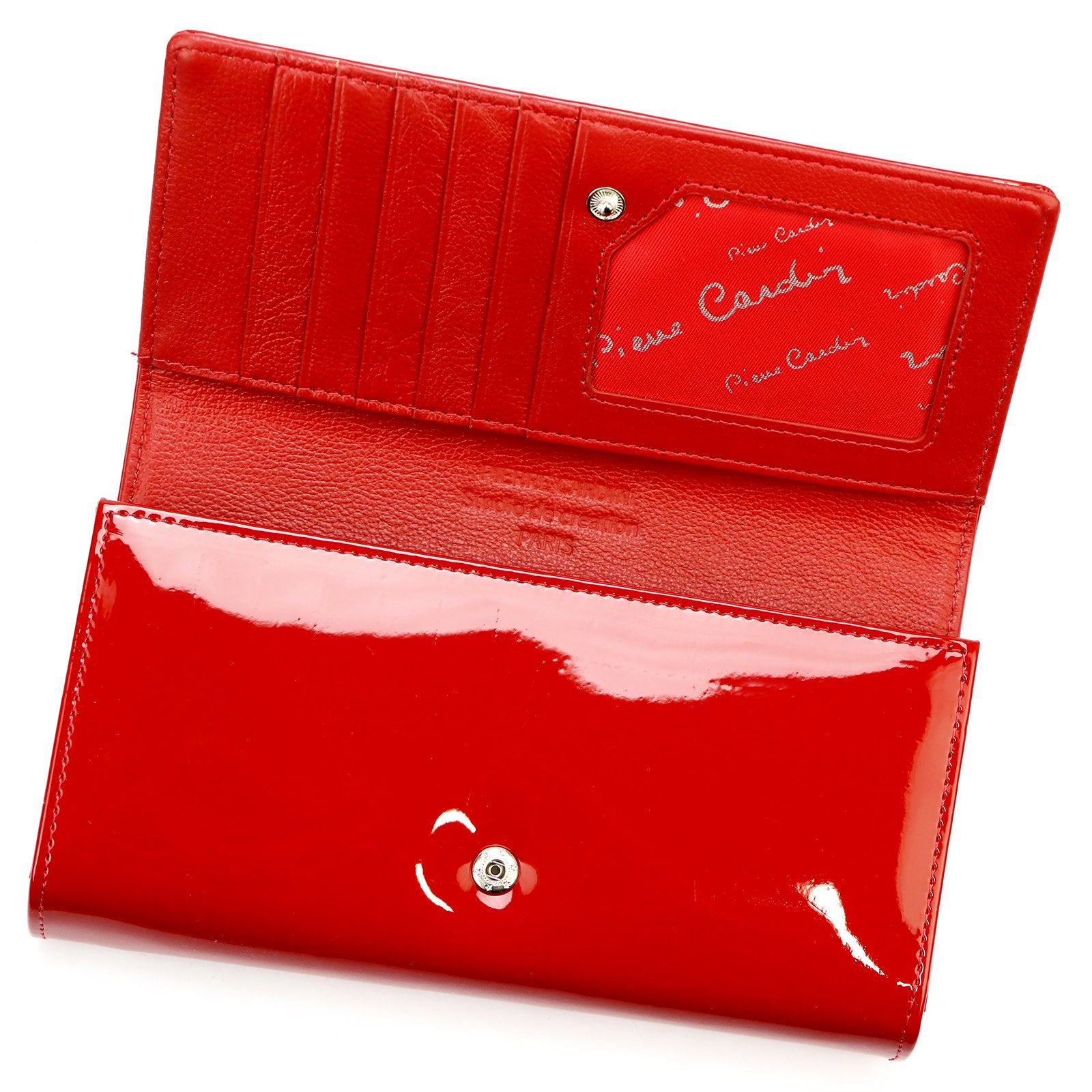 Pierre Cardin 07 SHINY 121 raudona piniginė czerwony