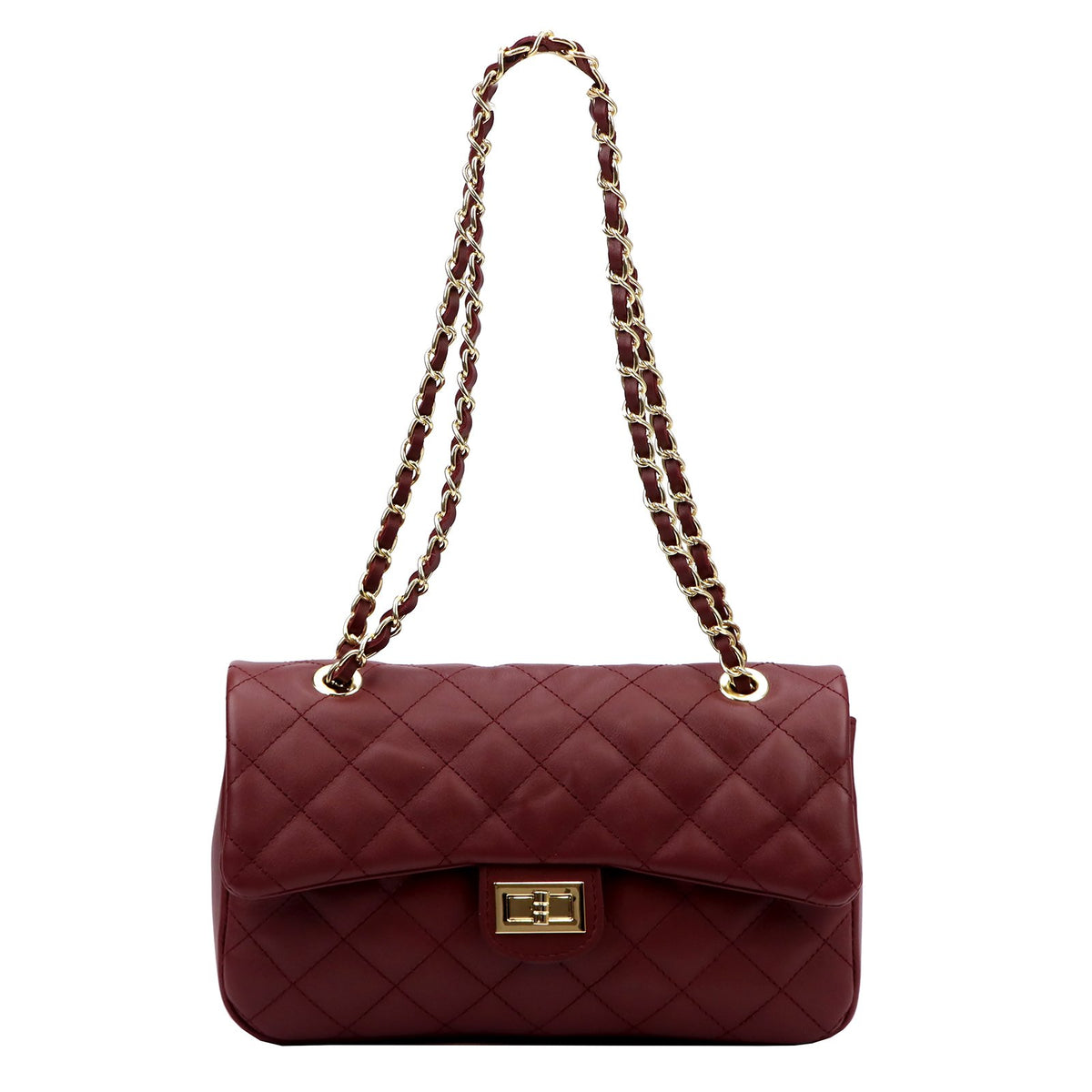 Camilla PREMIUM 10.018 MIDI SAVAGE bordo natūralios odos rankinė bordo