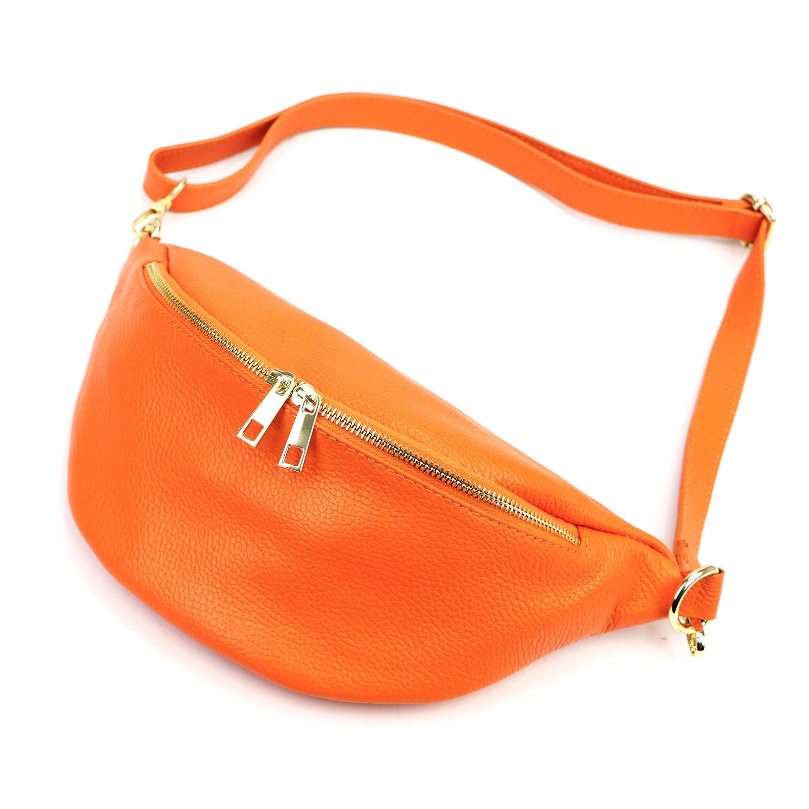 Luka 26-090 DOLLARO oranžinė odinė rankinė pomarańczowy