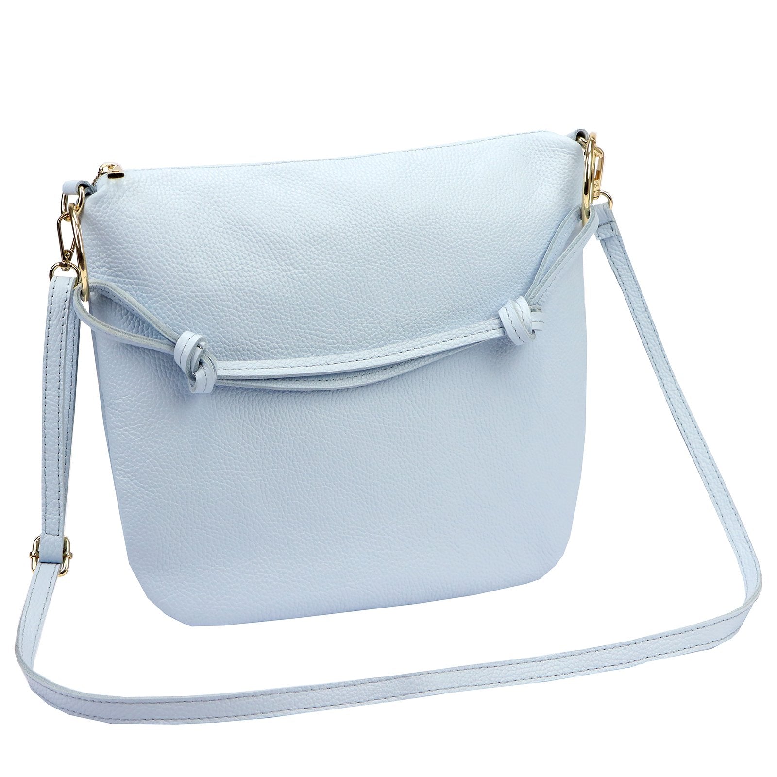Luka 26-104 DOLLARO žydra natūralios odos rankinė błękitny