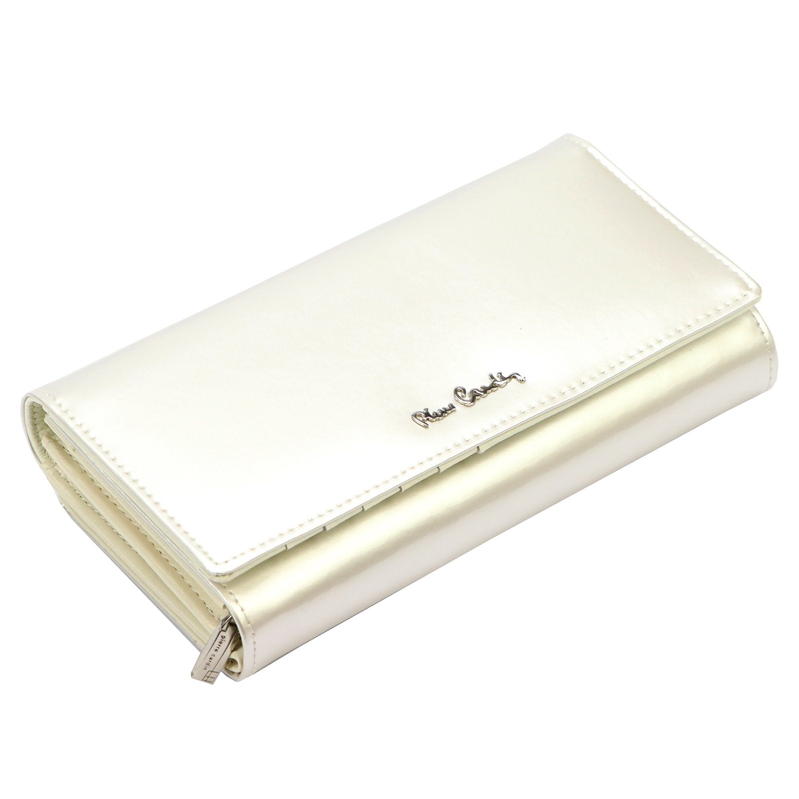 Pierre Cardin 07 SHINY 121 smėlio spalvos piniginė beż